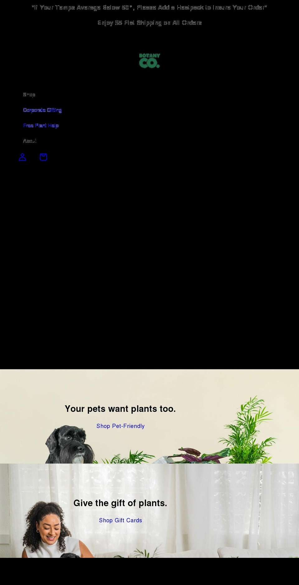 heybotany.com shopify website screenshot