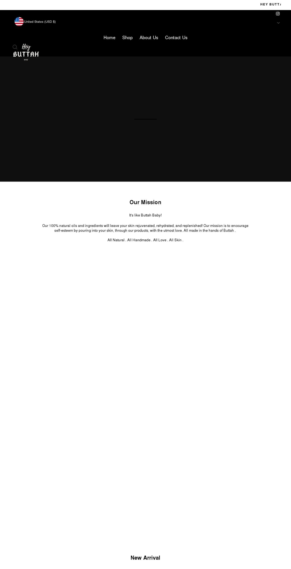 heybuttahbaby.com shopify website screenshot