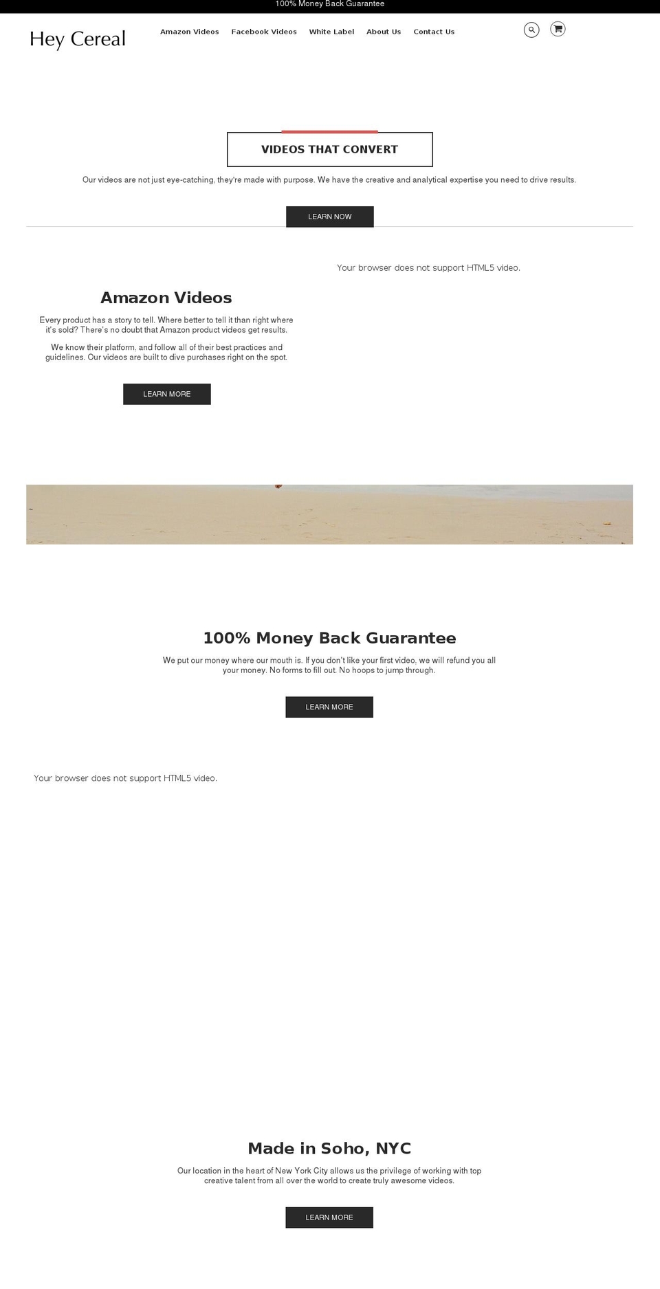 heycereal.com — Shopify storefront screenshot