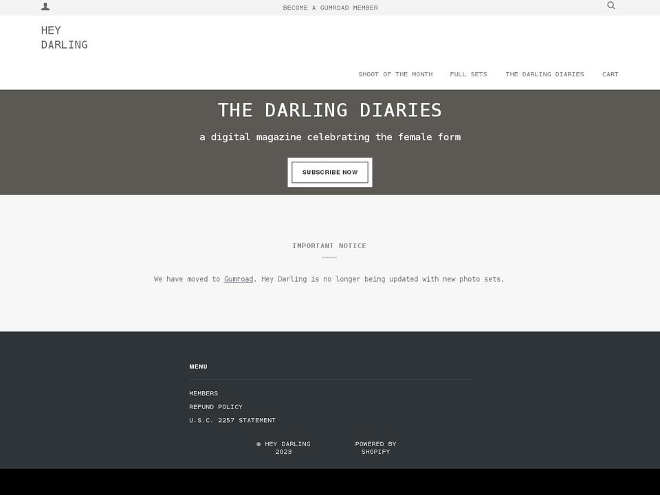 heydarling.co shopify website screenshot