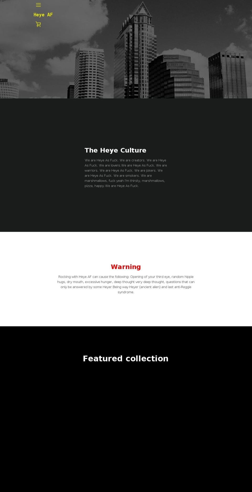 heyeaf.com shopify website screenshot