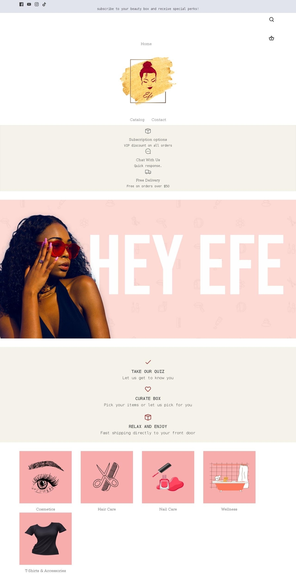 heyefe.com shopify website screenshot
