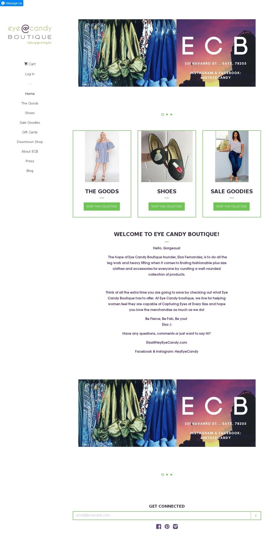 heyeyecandy.com shopify website screenshot