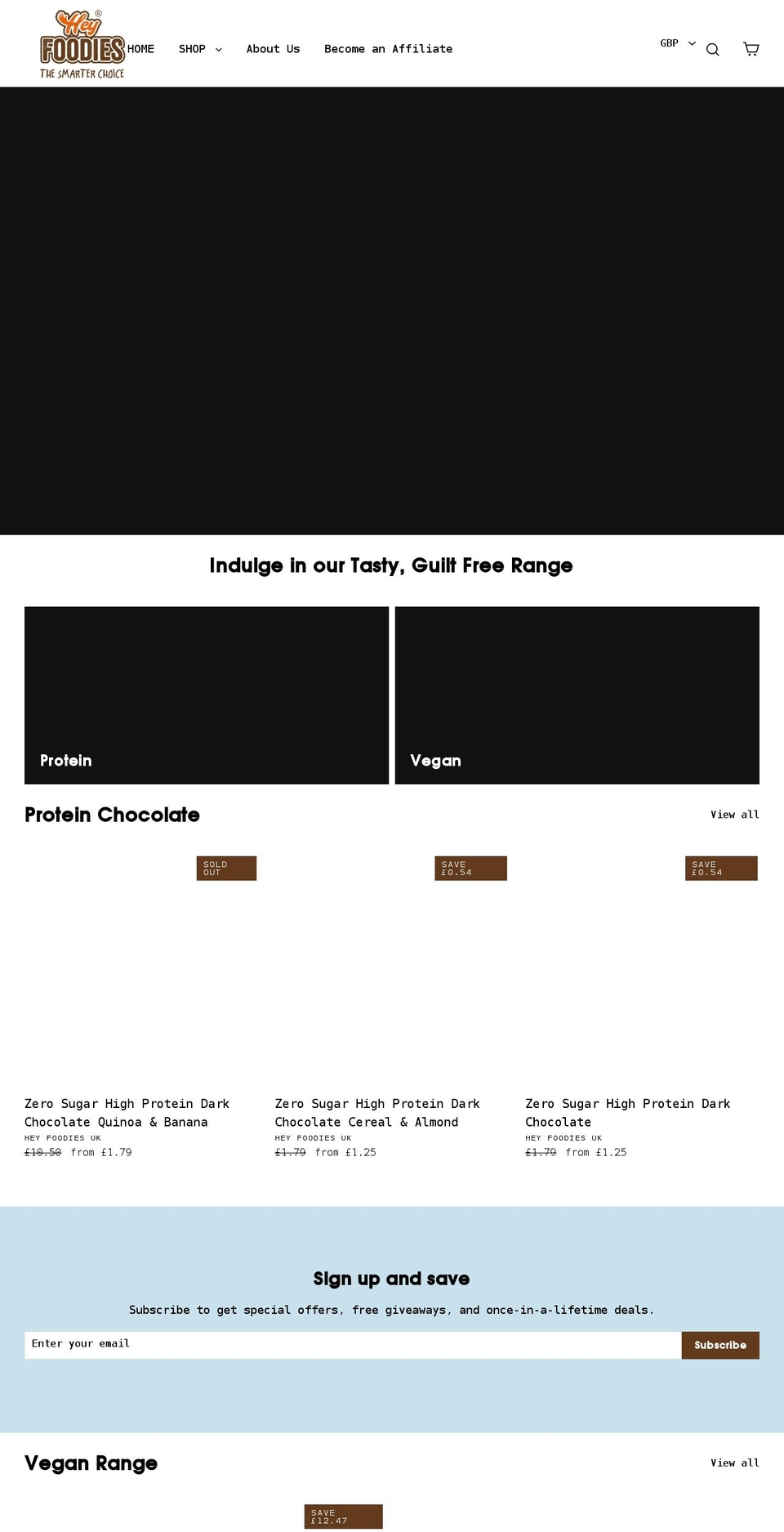 heyfoodies.co.uk shopify website screenshot