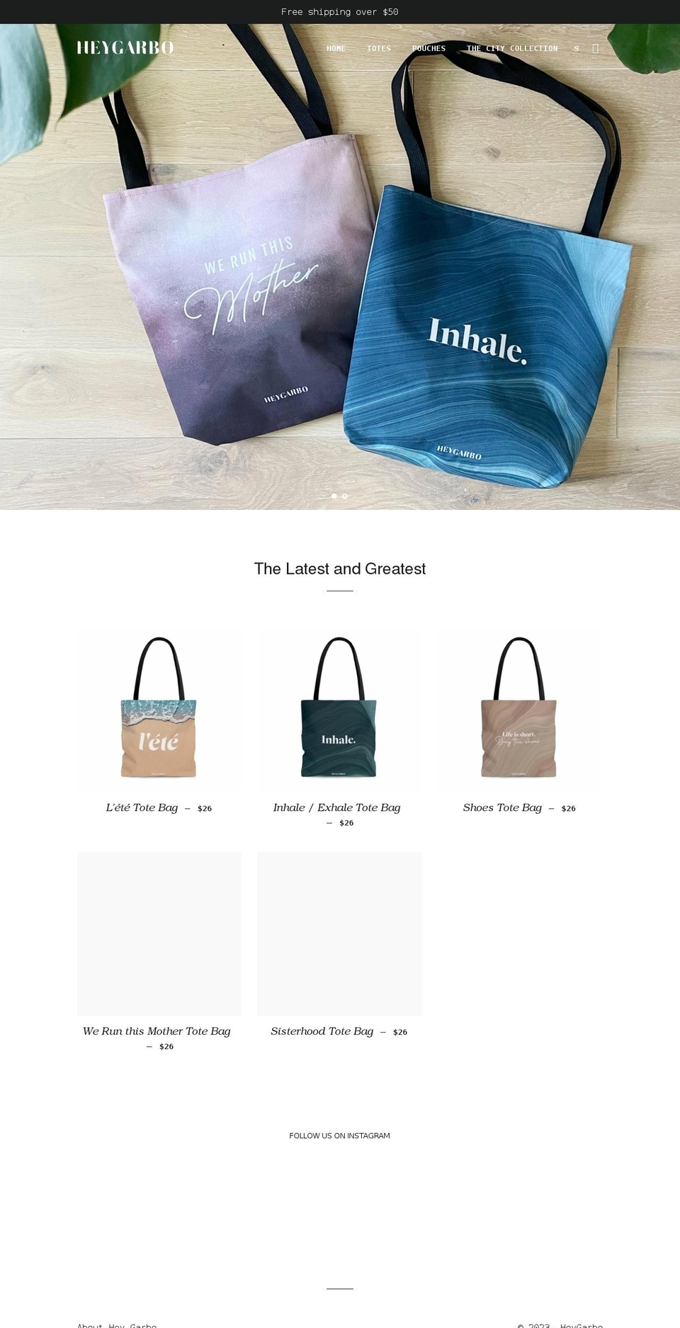 heygarbo.com shopify website screenshot