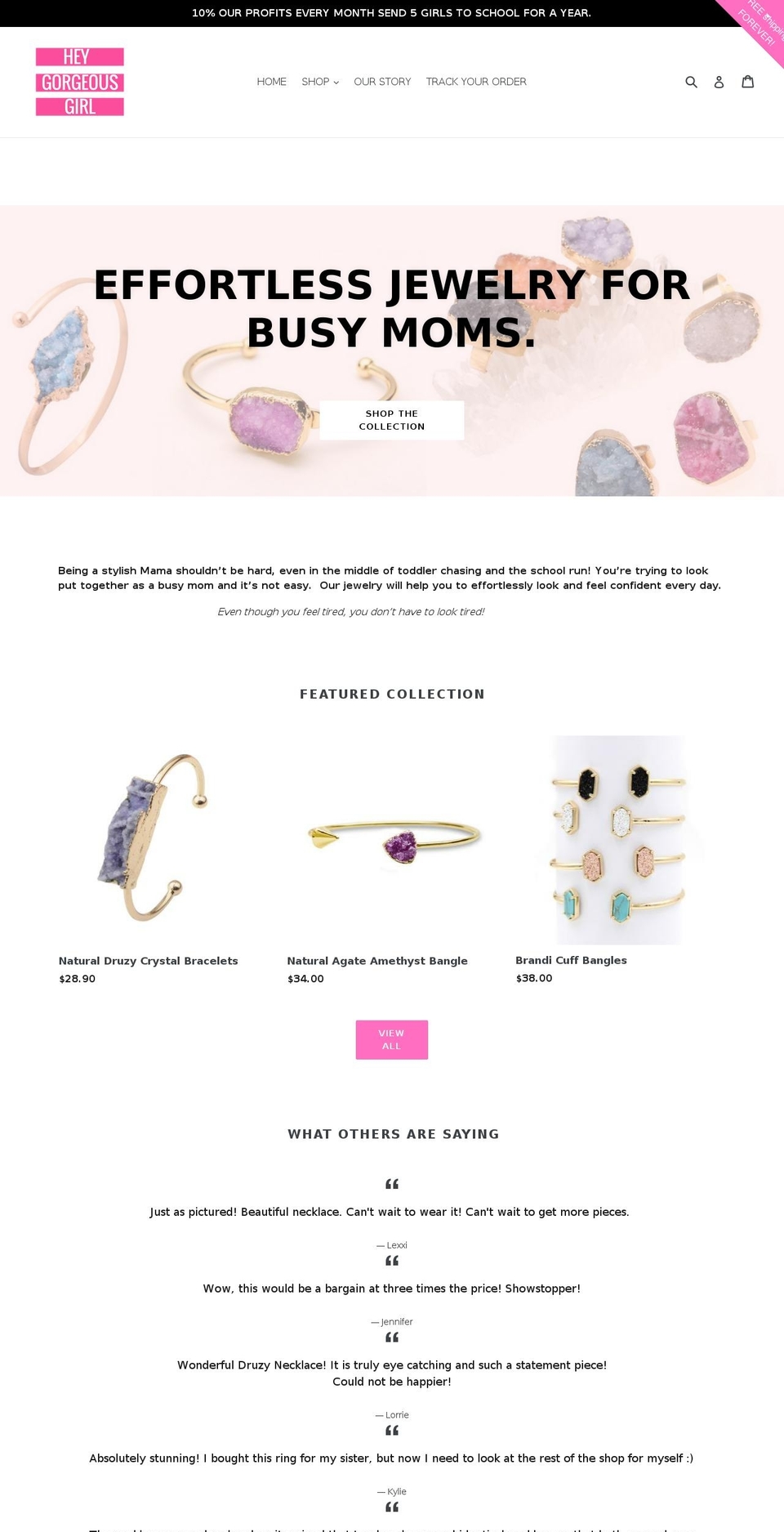 heygorgeousgirl.com shopify website screenshot