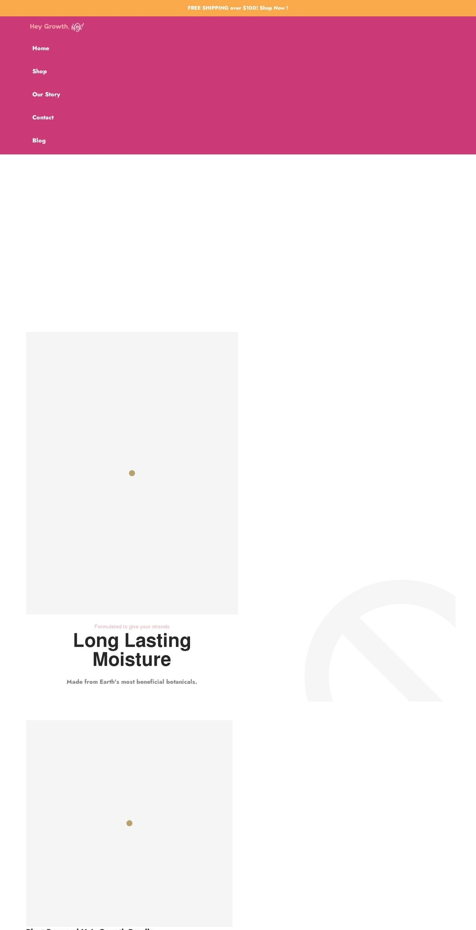 heygrowthhey.com shopify website screenshot