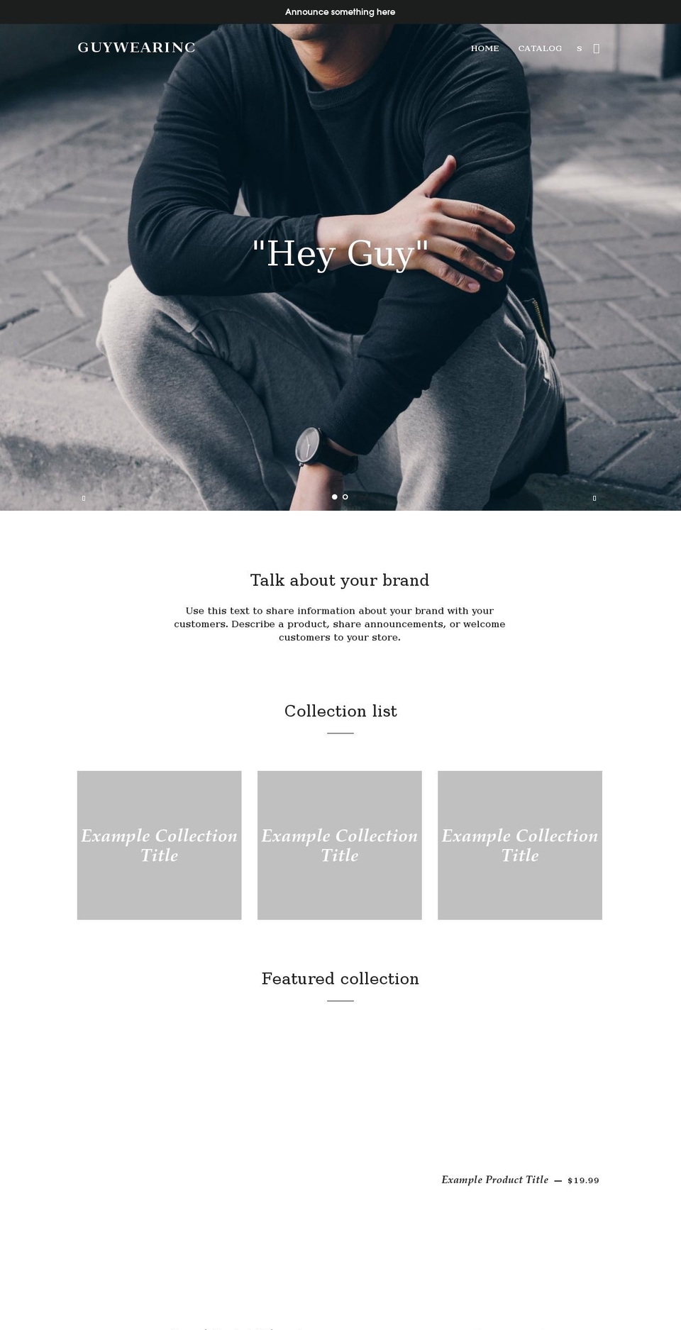 heyguywear.com shopify website screenshot