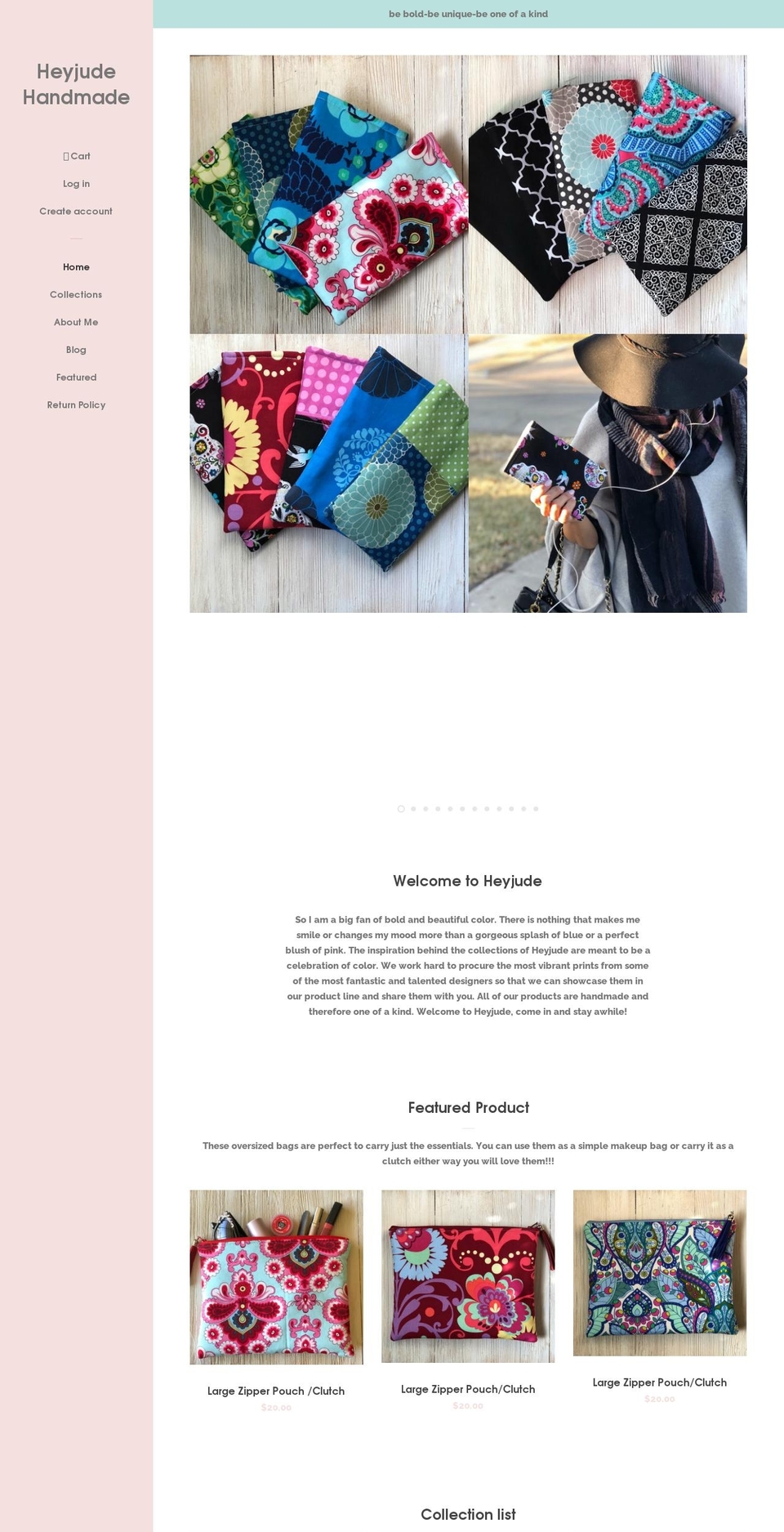 heyjudehandmade.com shopify website screenshot