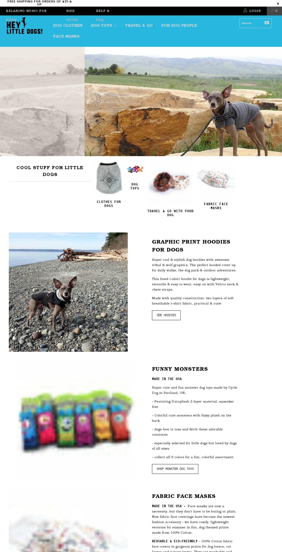 heylittledogs.com — Shopify storefront screenshot