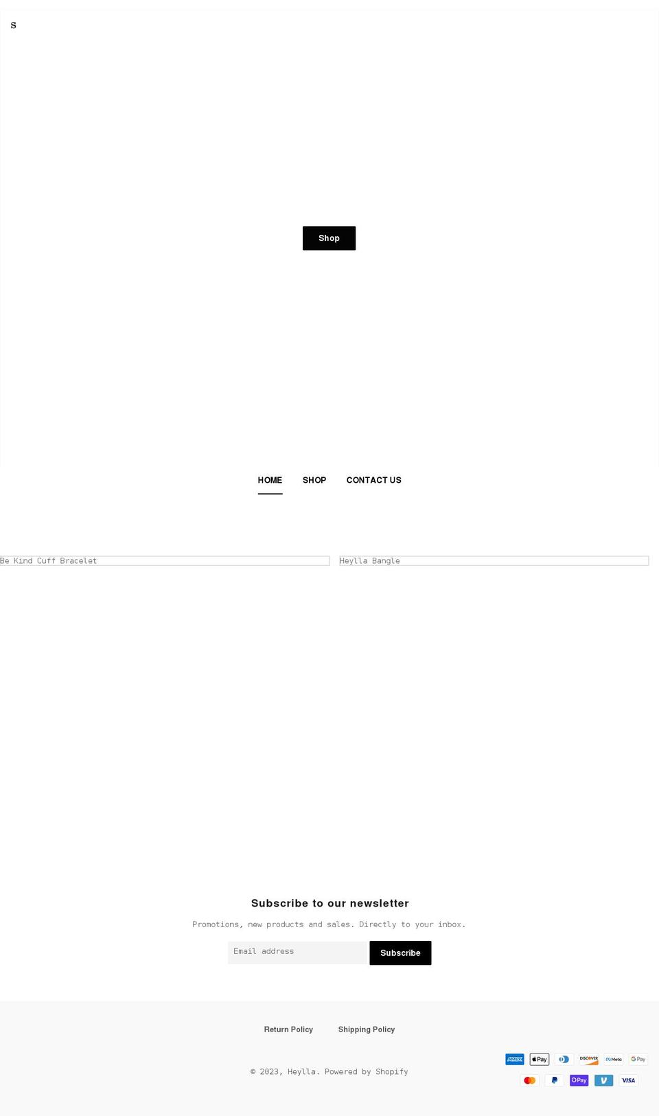 heylla.com shopify website screenshot