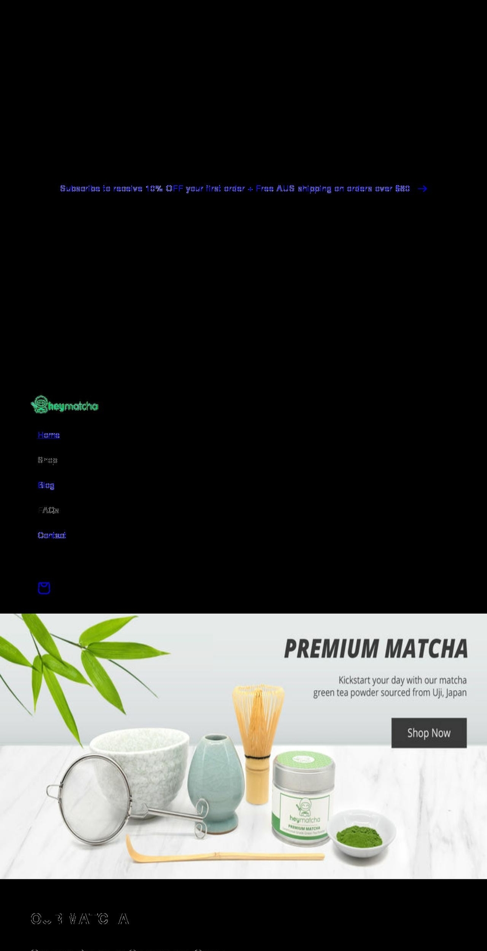 heymatcha.com.au shopify website screenshot