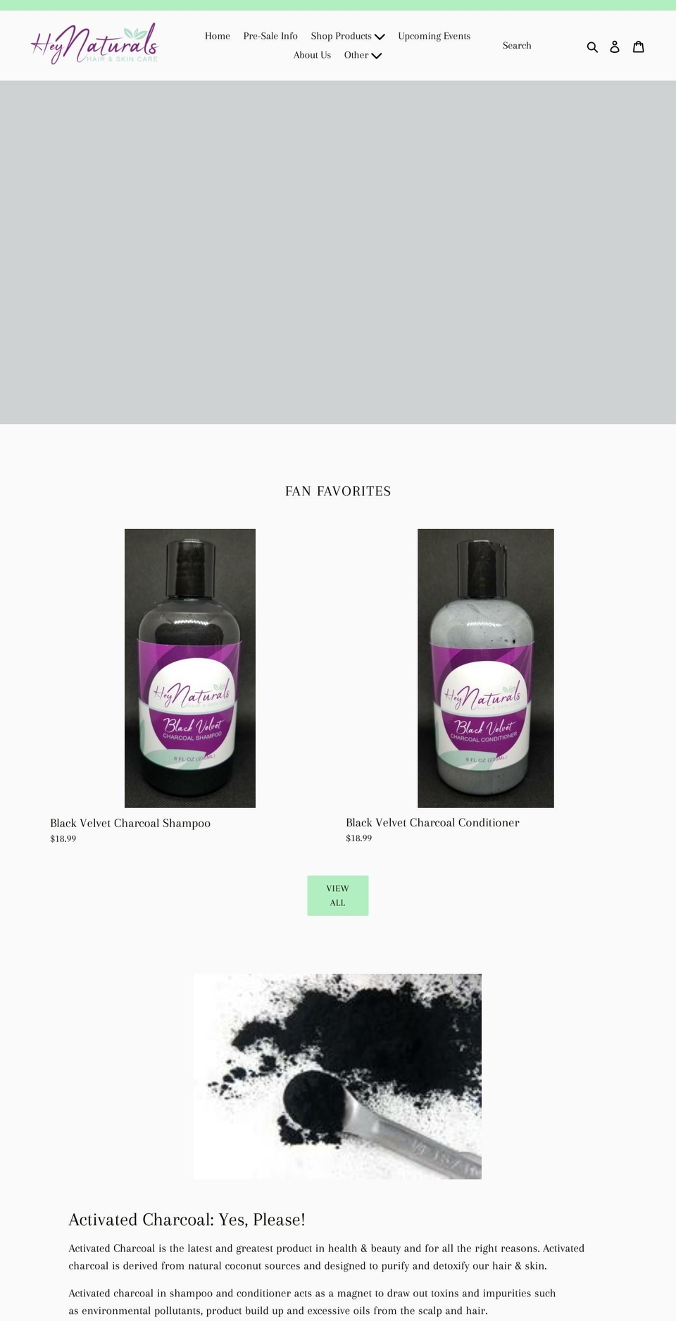 heynaturals.com — Shopify storefront screenshot