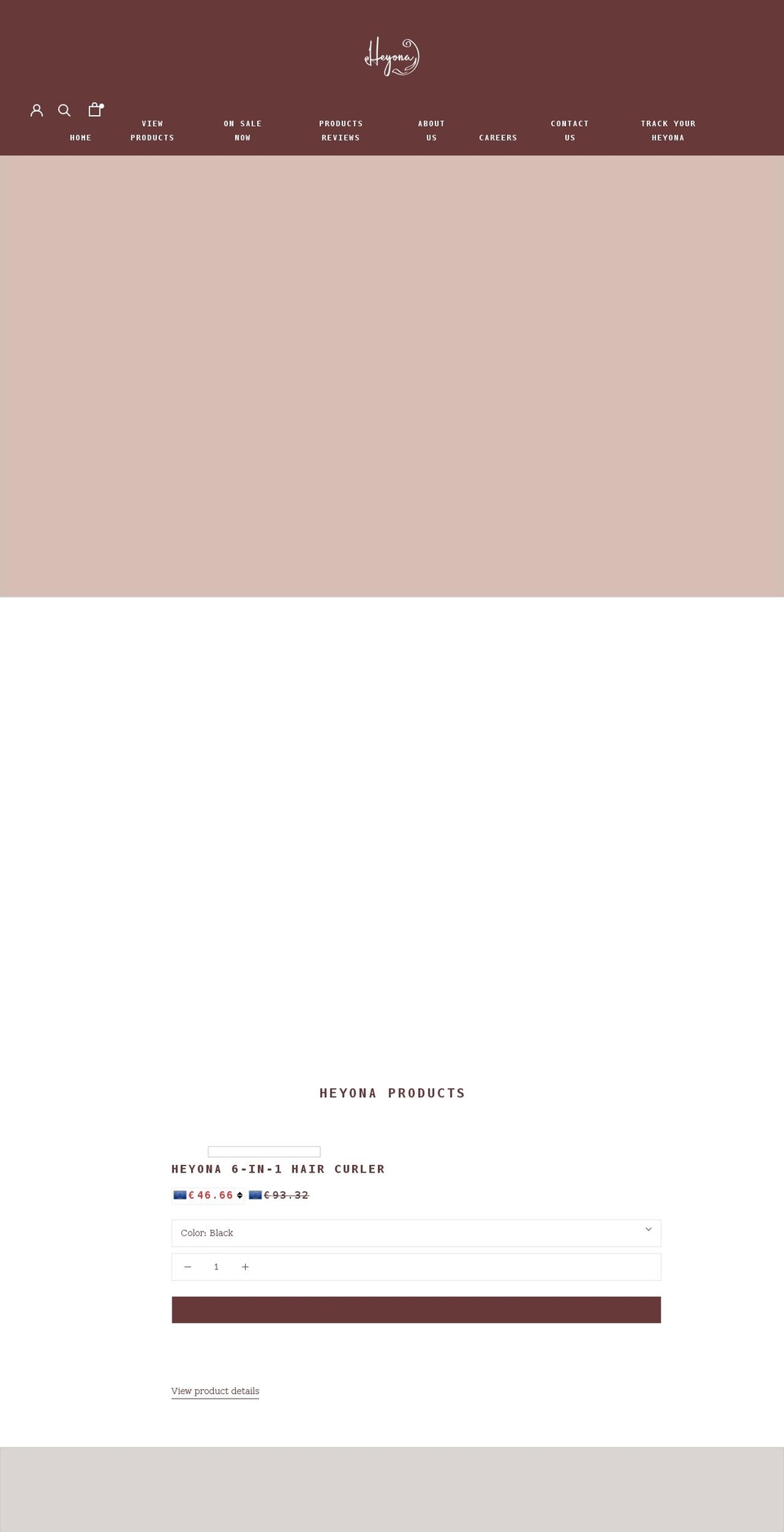 heyona.com — Shopify storefront screenshot