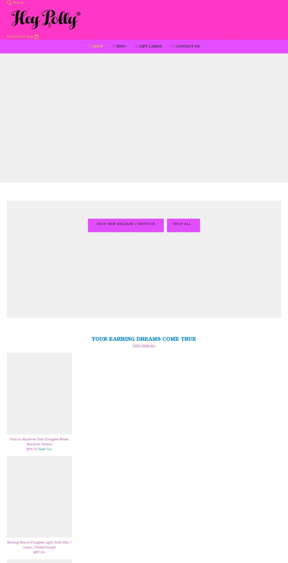 heypolly.com.au shopify website screenshot