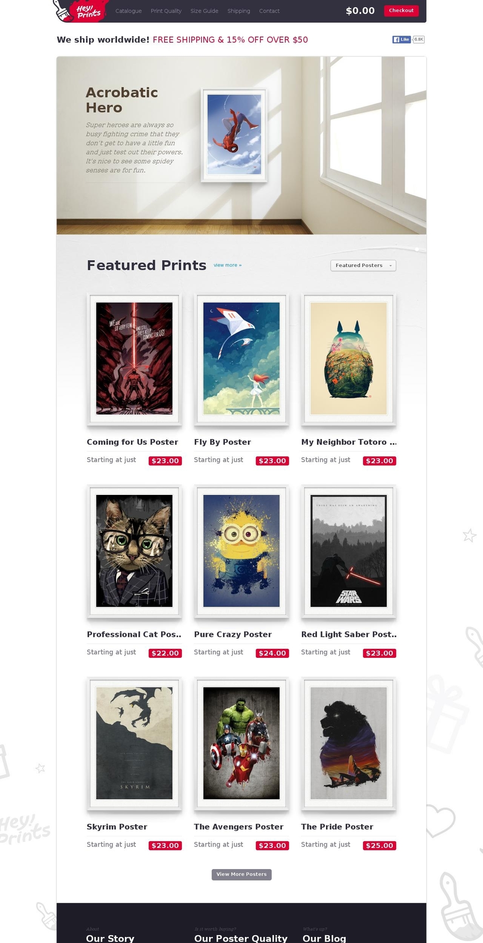 heyprints.com shopify website screenshot