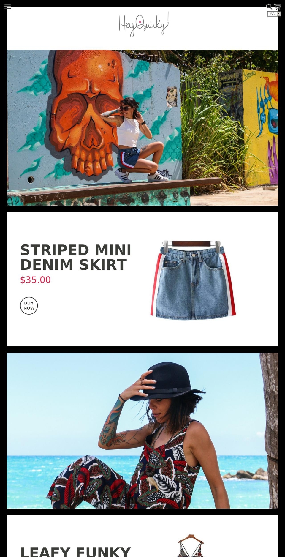 heyquirky.com — Shopify storefront screenshot