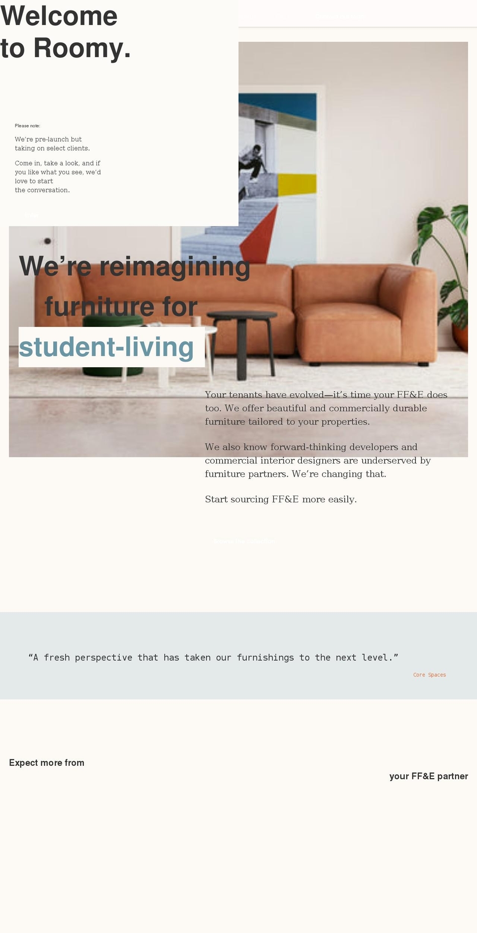 heyroomy.com shopify website screenshot