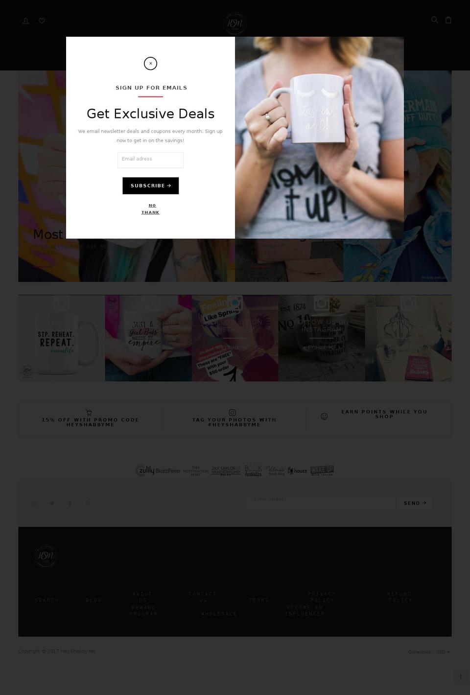 heyshabbyme.com shopify website screenshot