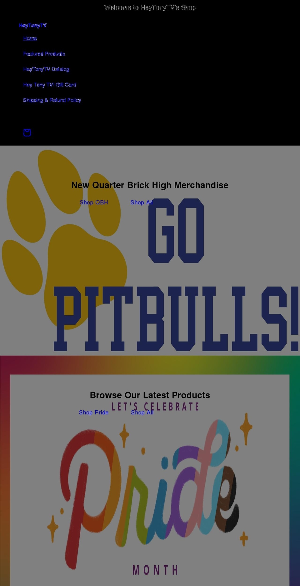 heytonytv.com shopify website screenshot