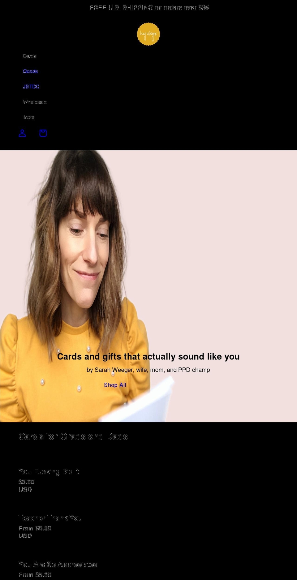 heyweegs.com shopify website screenshot
