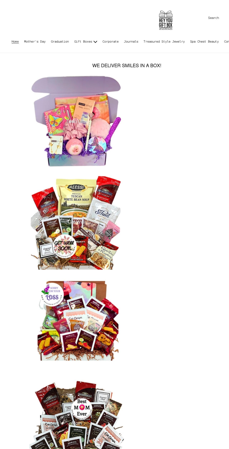 heyyougiftbox.com shopify website screenshot
