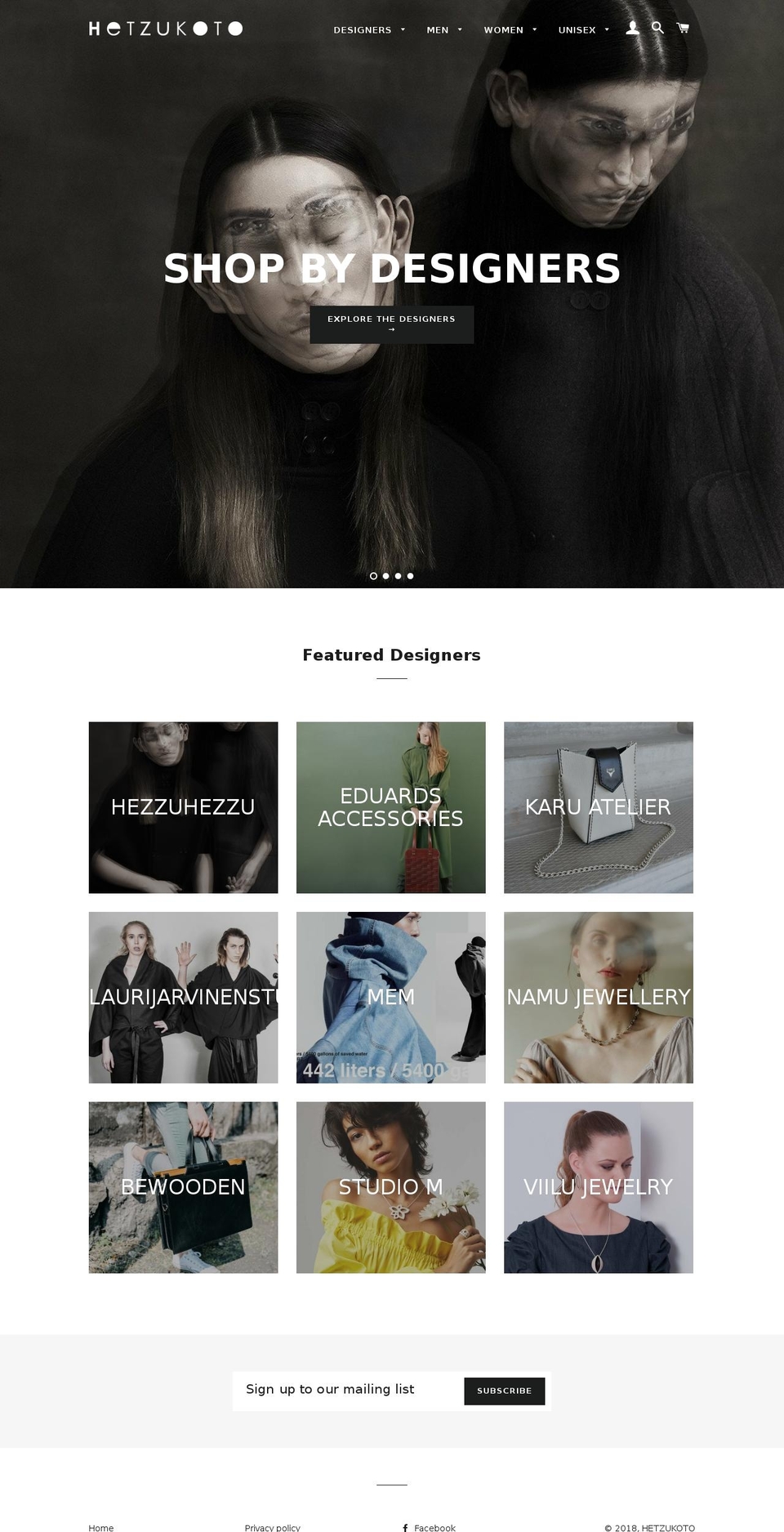 hezzuhezzu.com — Shopify storefront screenshot