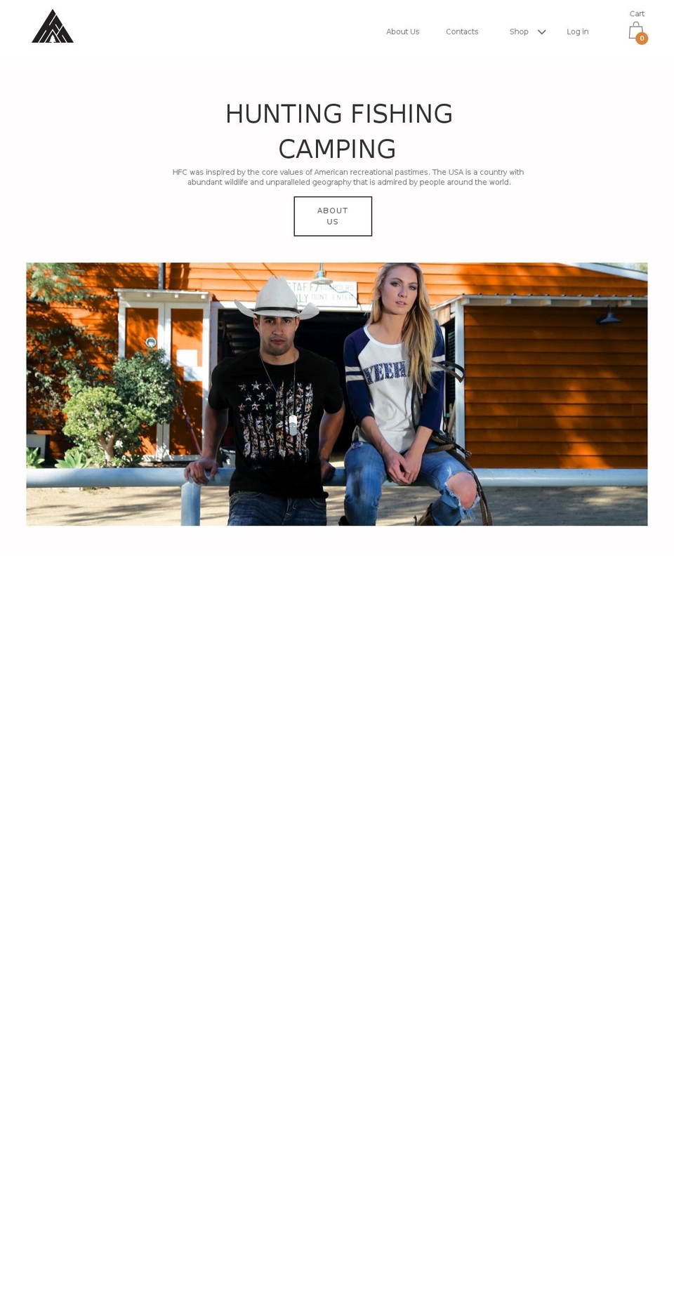 hfcusaoutfitters.com — Shopify storefront screenshot