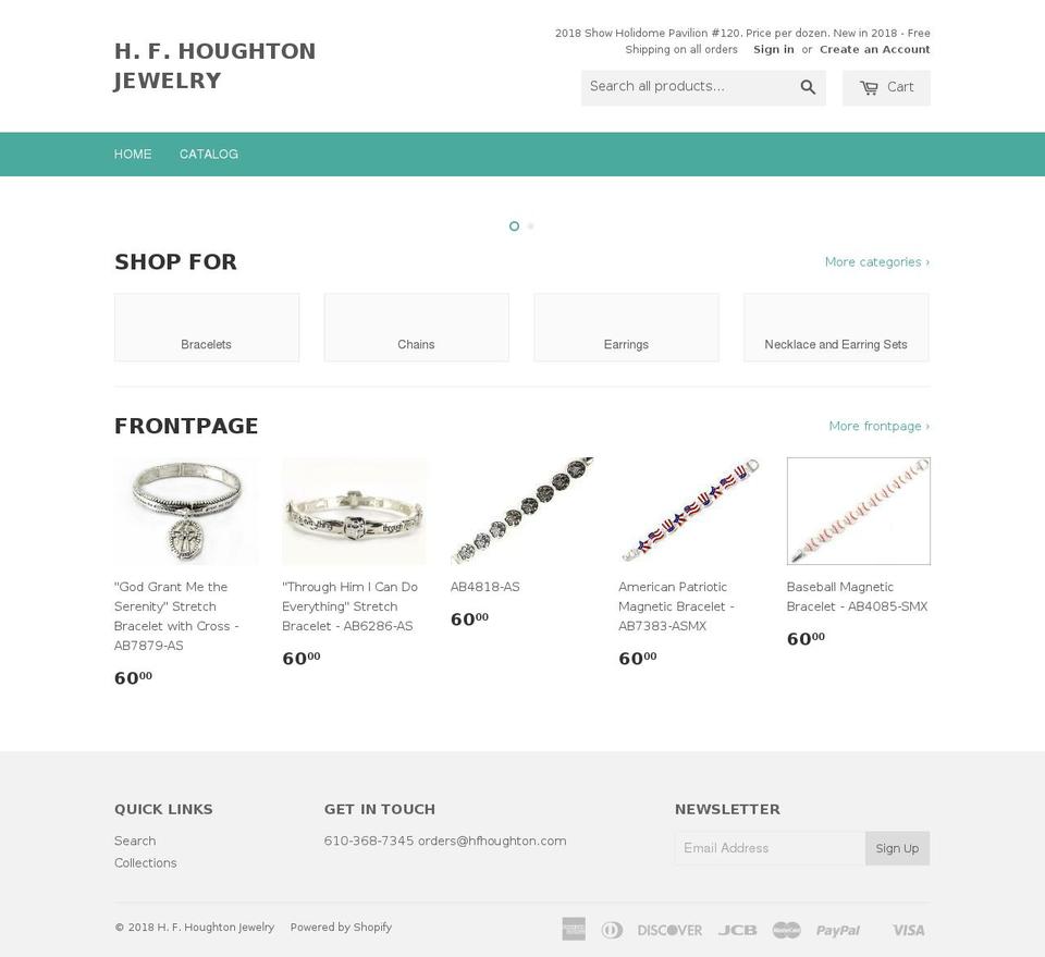 hfhoughton.com — Shopify storefront screenshot