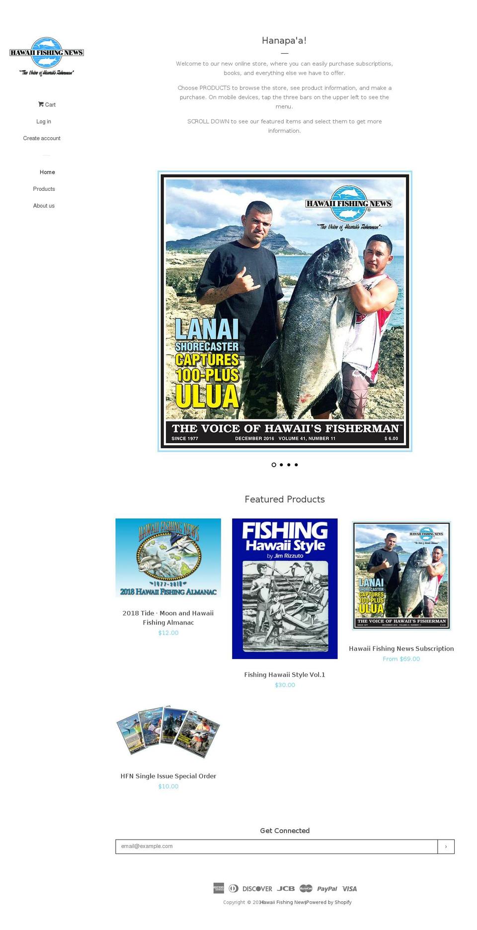 hfnpublishing.com — Shopify storefront screenshot