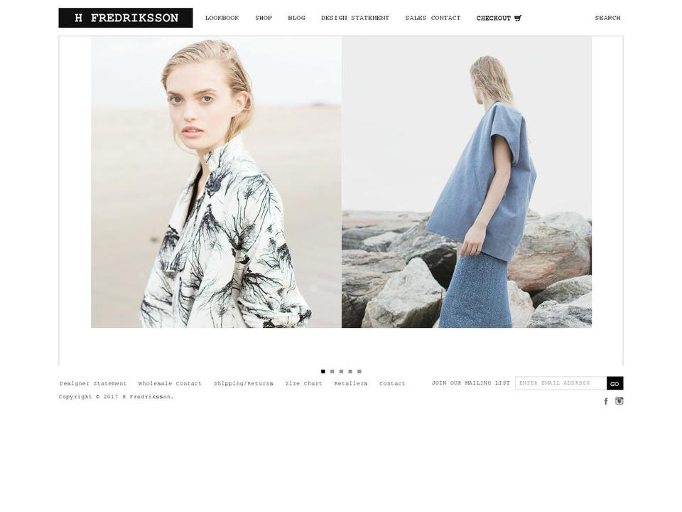 hfredriksson.com shopify website screenshot