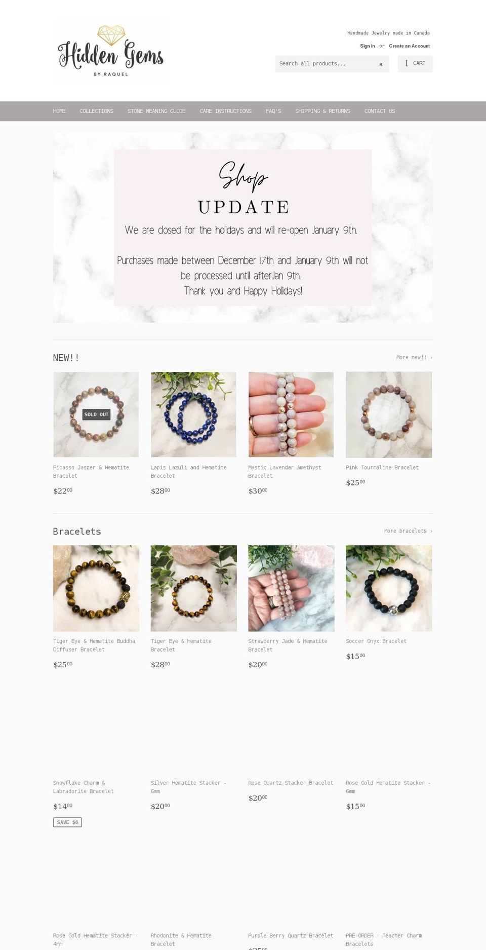 hgbyraquel.com shopify website screenshot