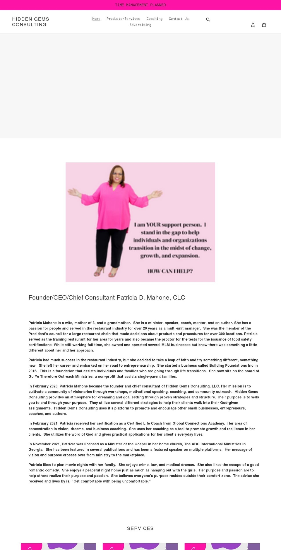 hgconsultsnow.com shopify website screenshot