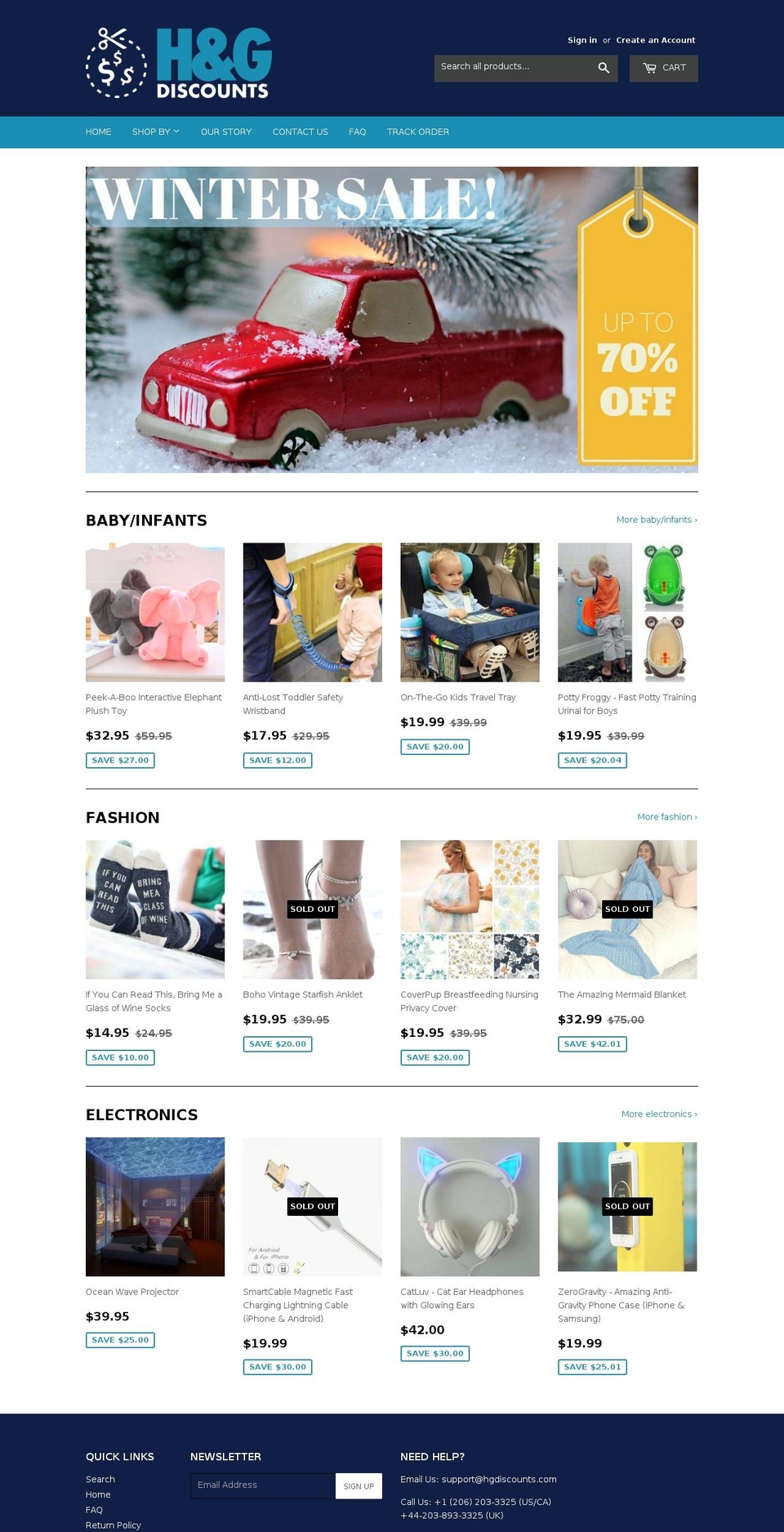 hgdiscounts.com shopify website screenshot