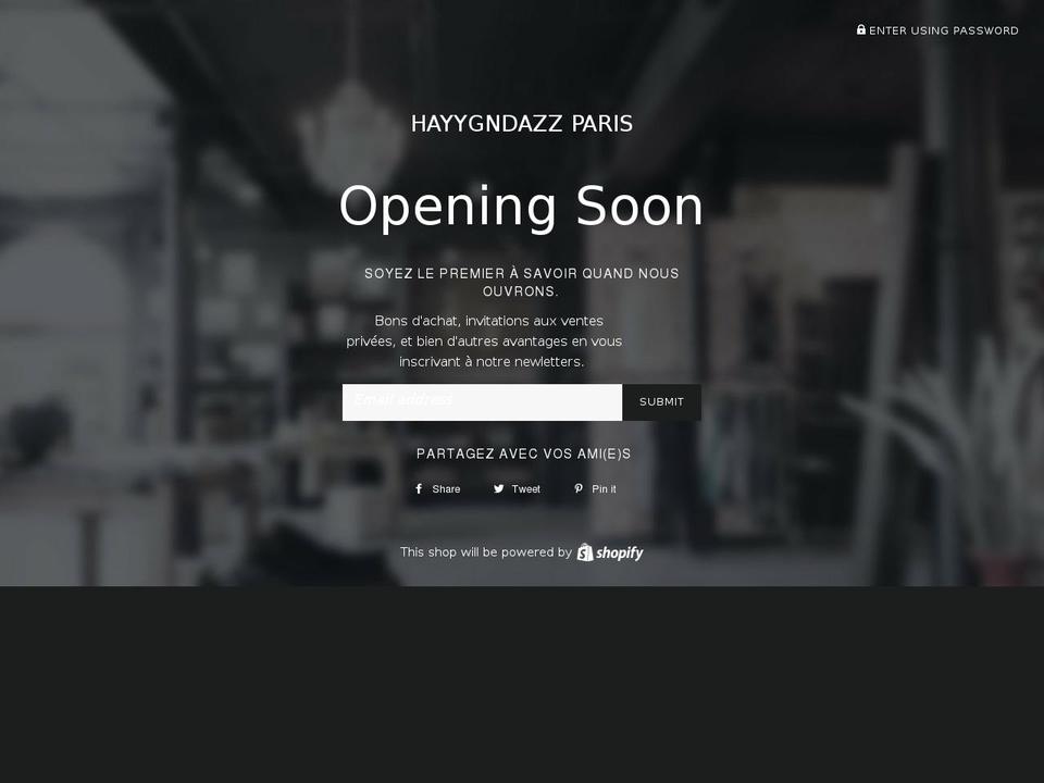 hgdzparis.com — Shopify storefront screenshot