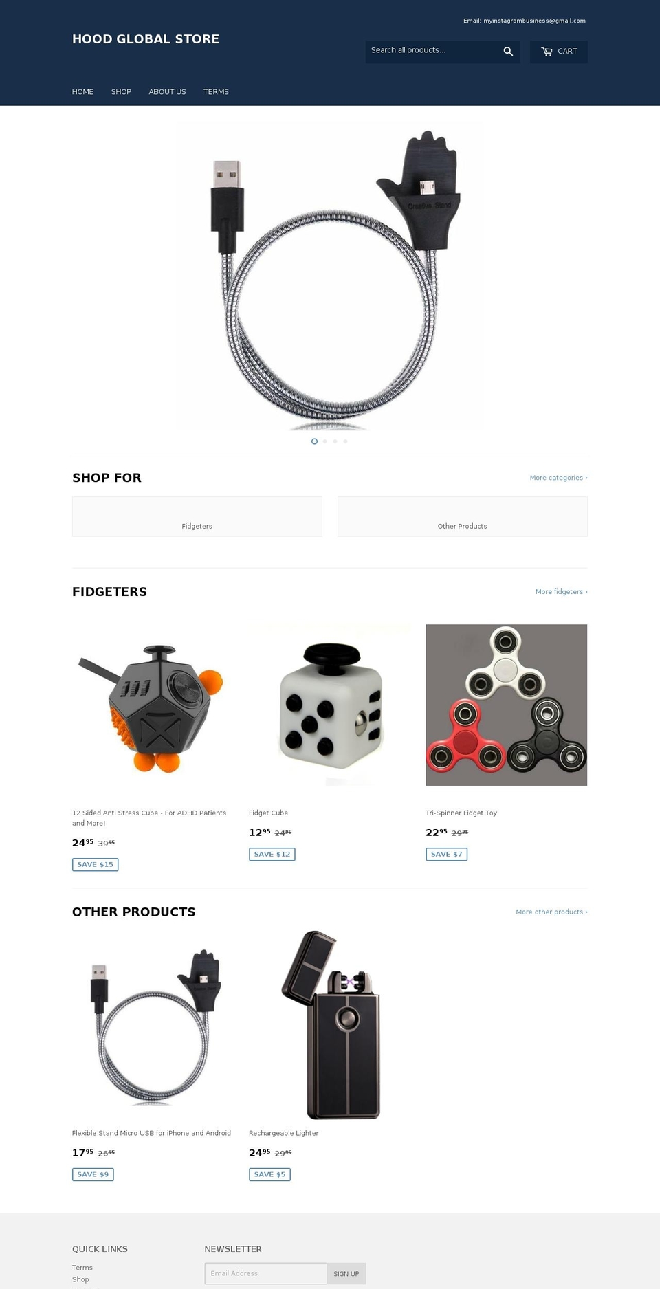 hgstore.net shopify website screenshot