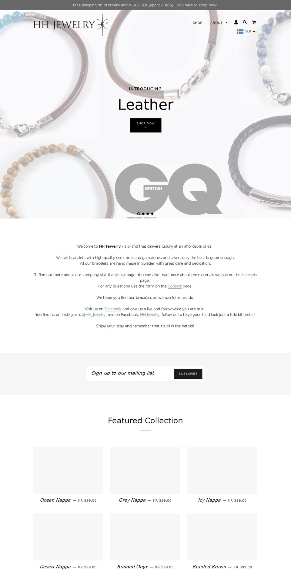 hh-jewelry.net shopify website screenshot