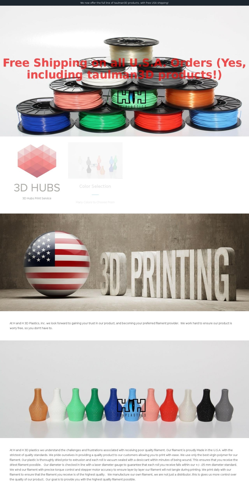 hh3dplastics.com shopify website screenshot
