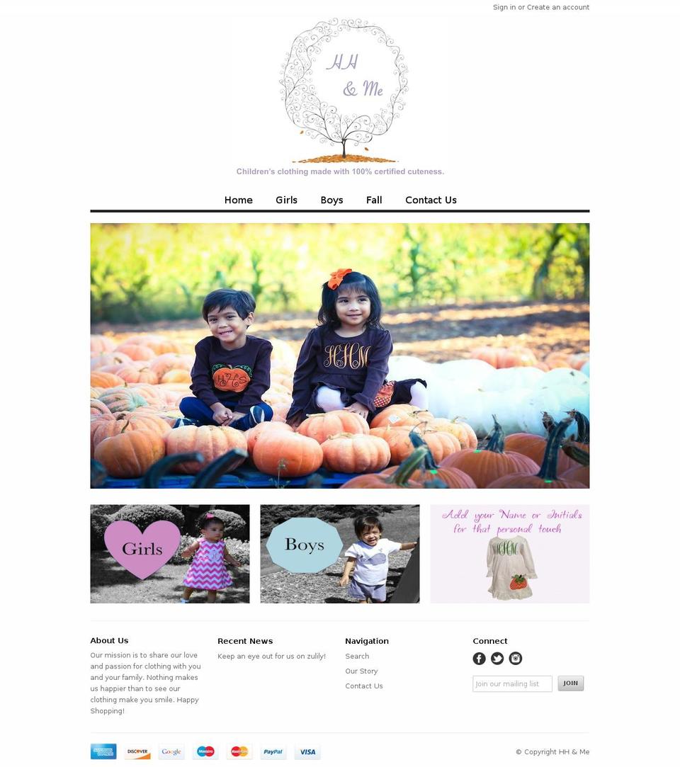 hhandme.com — Shopify storefront screenshot