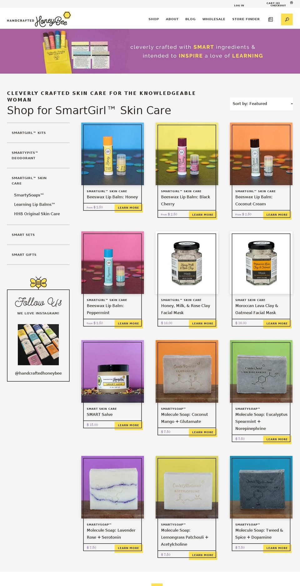 Handcrafted HoneyBee: Hive - HC - 29 Mar '17 Shopify theme site example hhbskincare.com