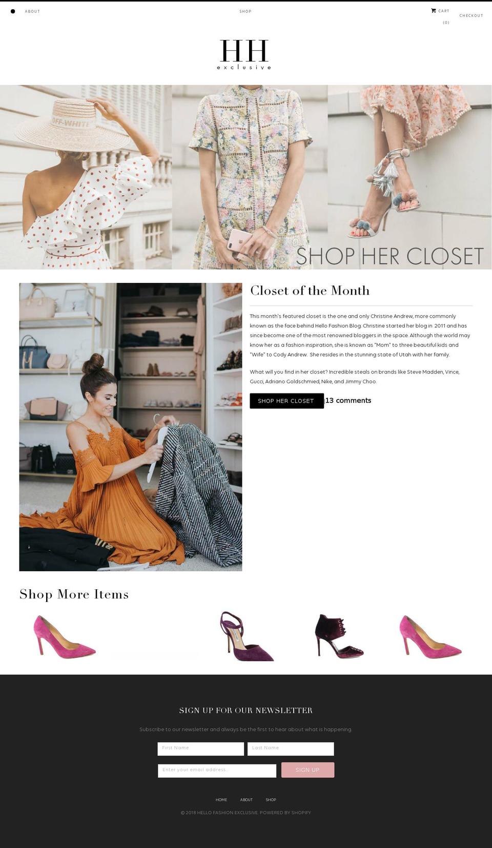 hhexclusive.com — Shopify storefront screenshot