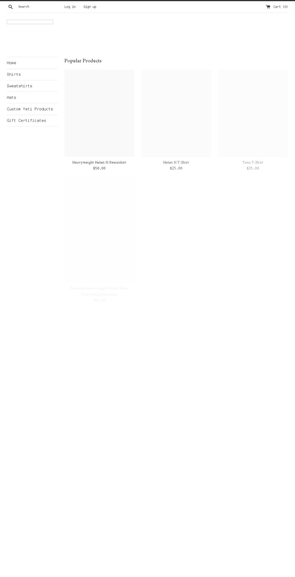 hhfishinggear.com shopify website screenshot