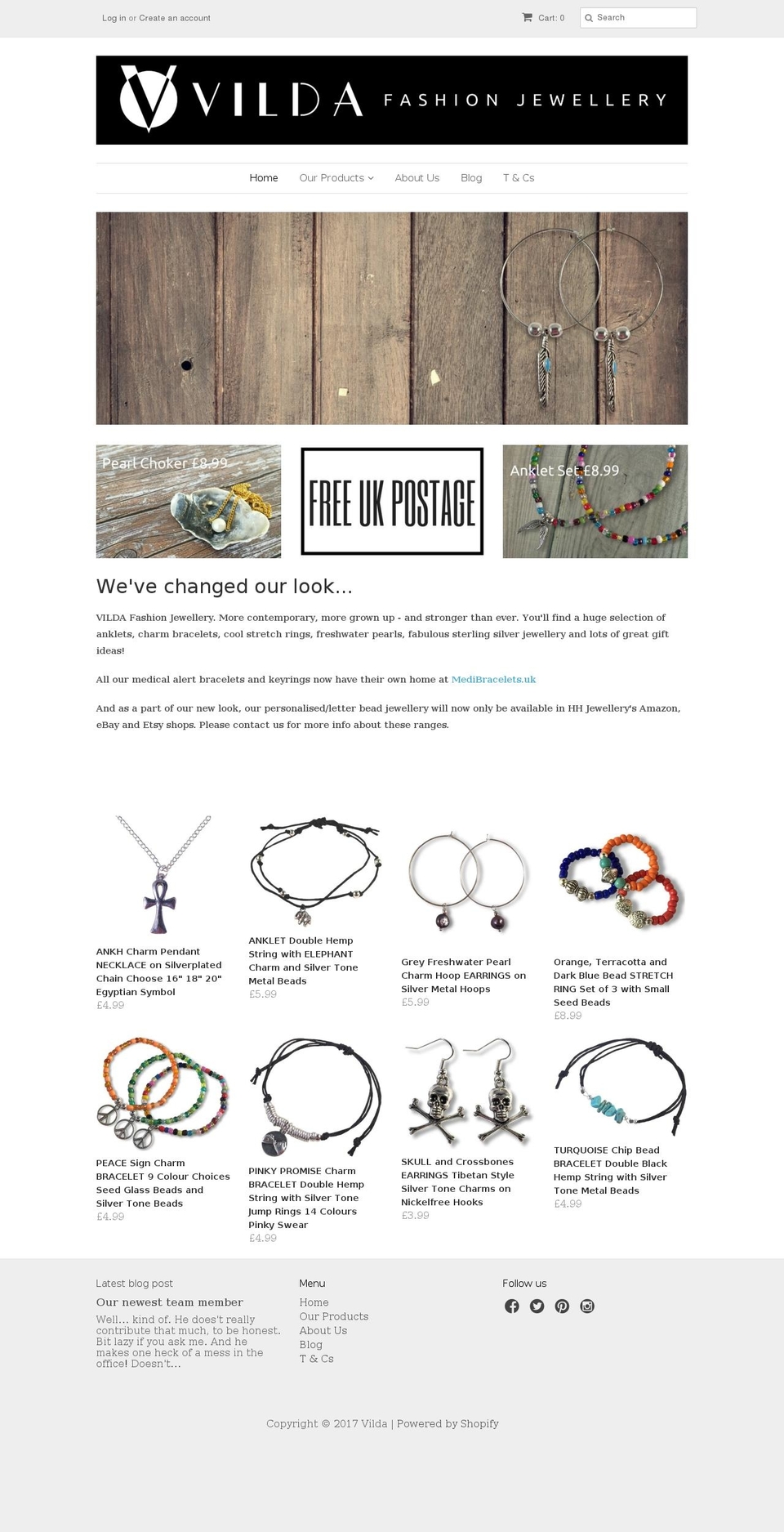 hhjewellery.com shopify website screenshot