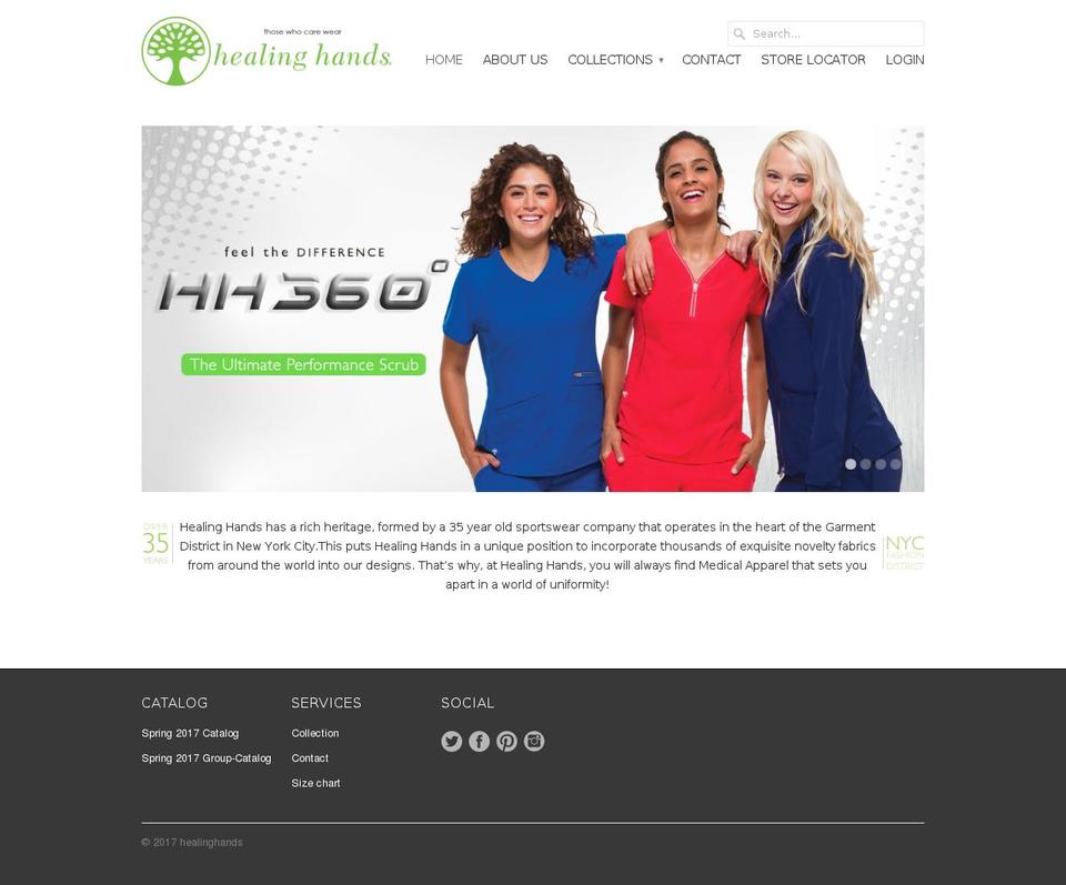 hhscrubs.com shopify website screenshot