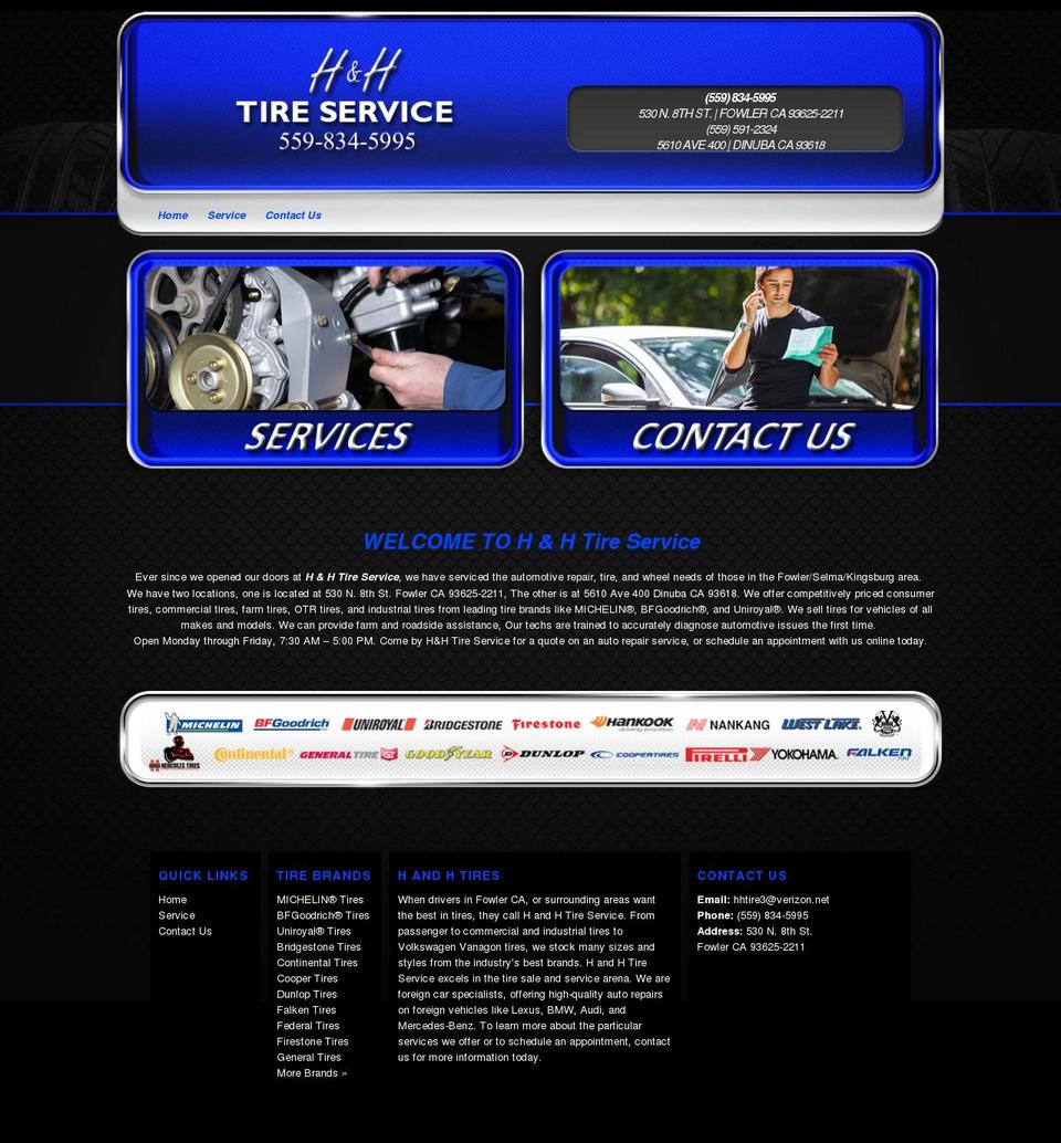 hhtireservice.com — Shopify storefront screenshot