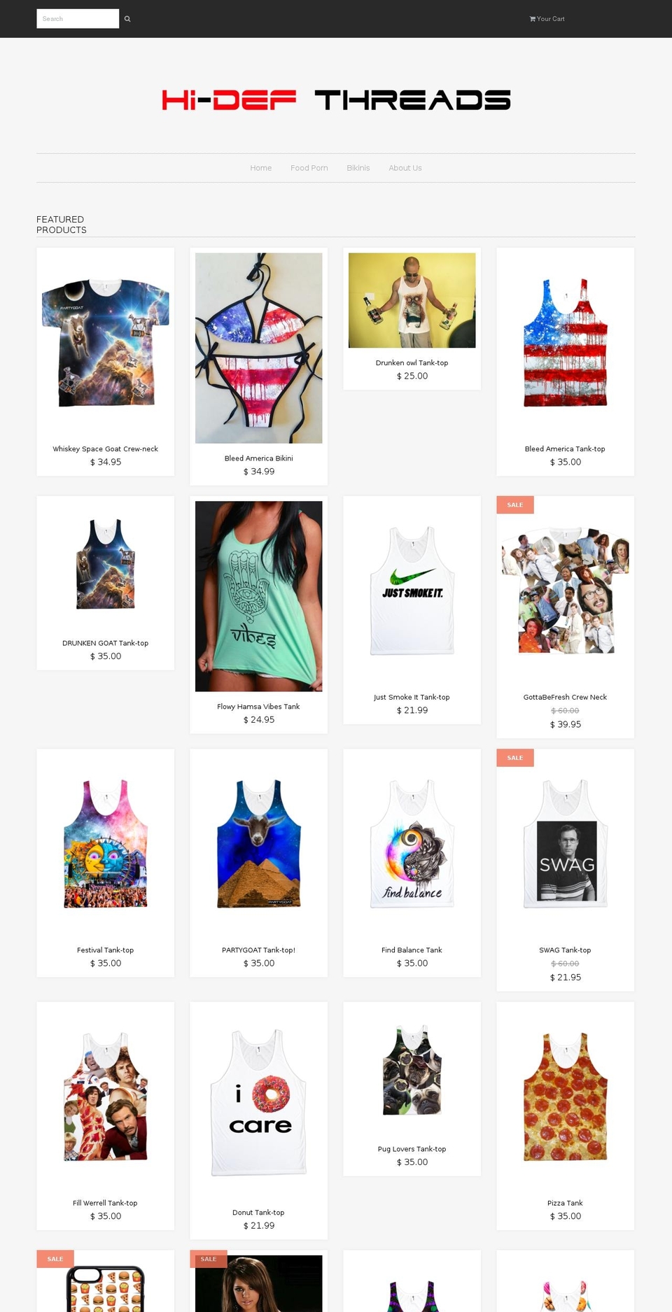 hi-defapparel.com shopify website screenshot