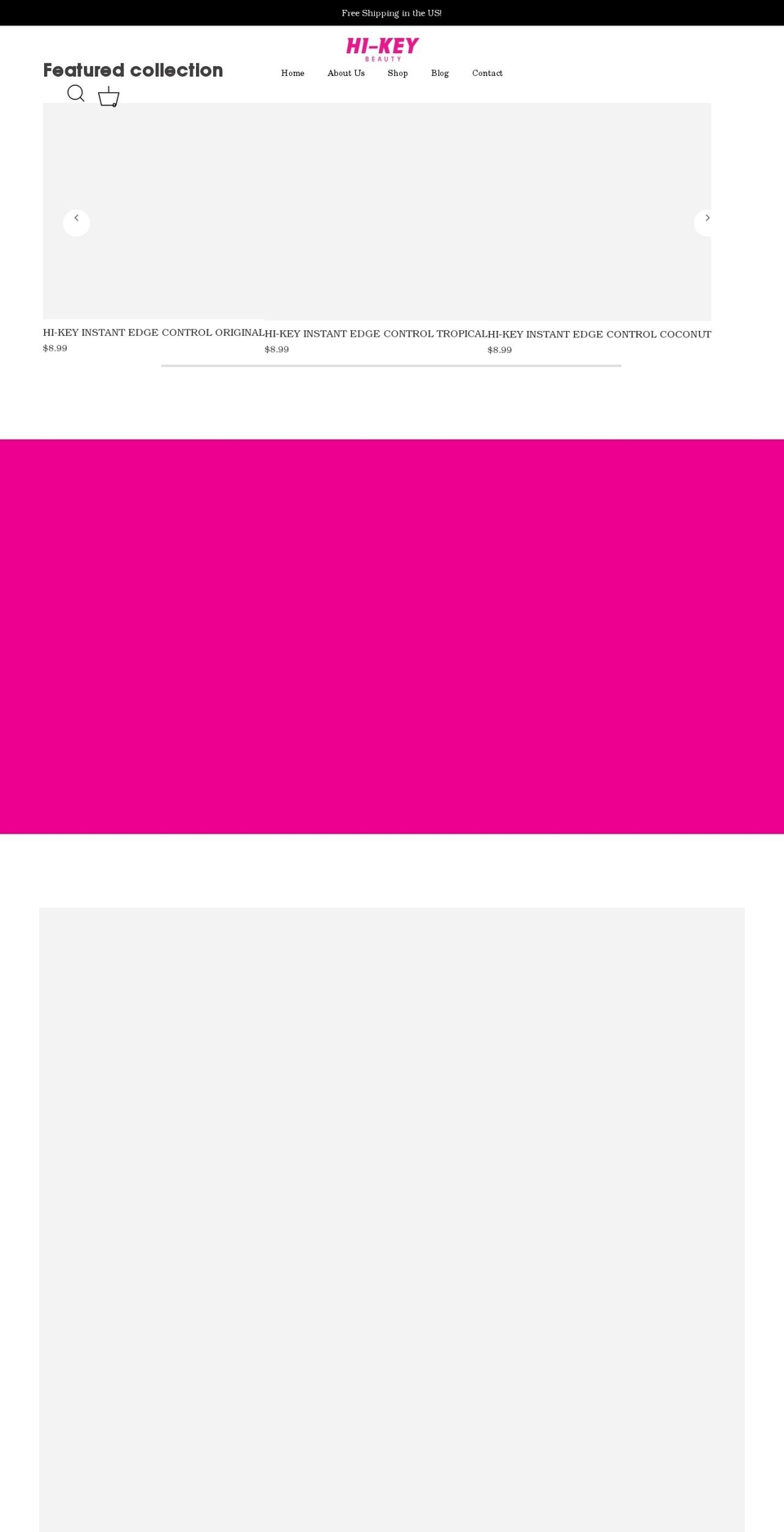 hi-keybeauty.com shopify website screenshot