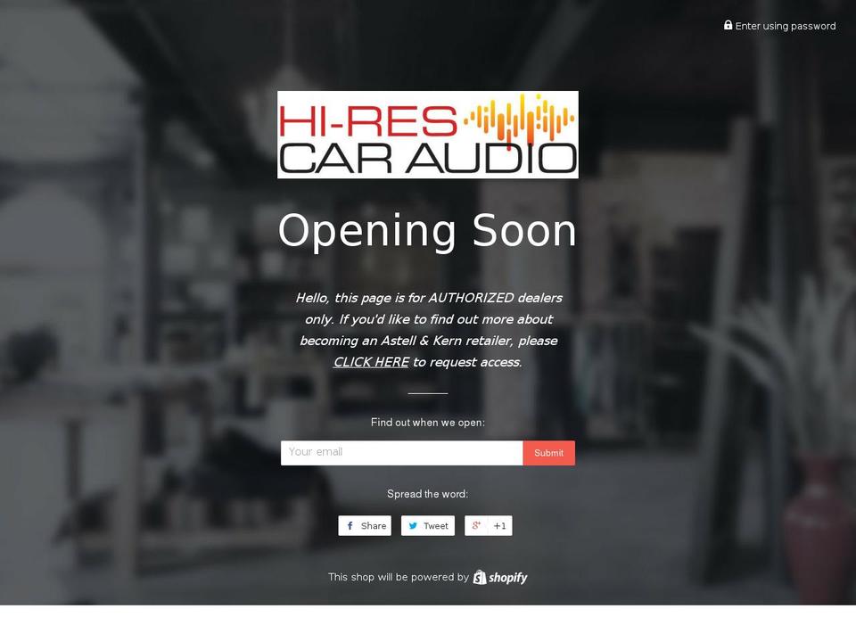 hi-rescaraudio.com — Shopify storefront screenshot