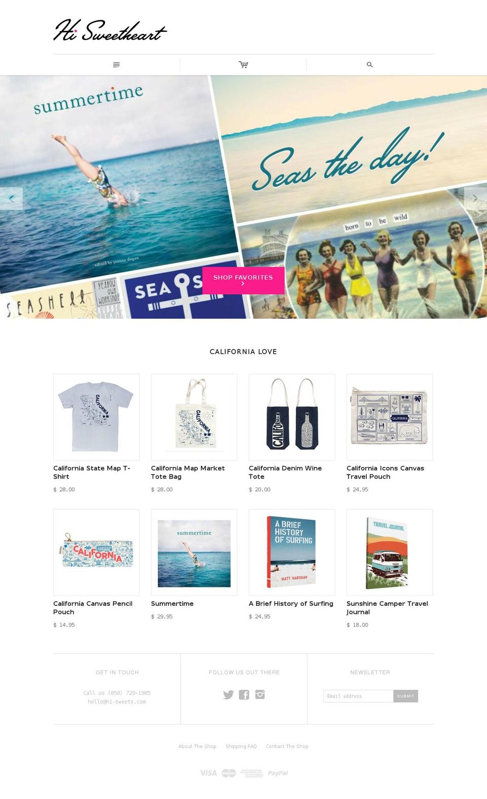 hi-sweets.com shopify website screenshot