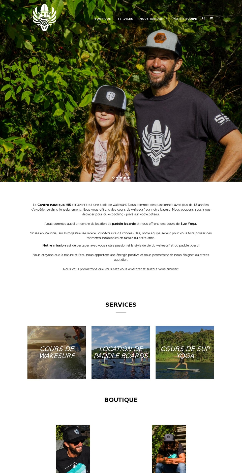 hi5wakesurf.com — Shopify storefront screenshot
